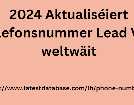 2024 Aktualiséiert Telefonsnummer Lead Vun weltwäit