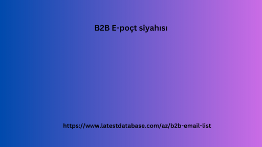 B2B E-poçt siyahısı