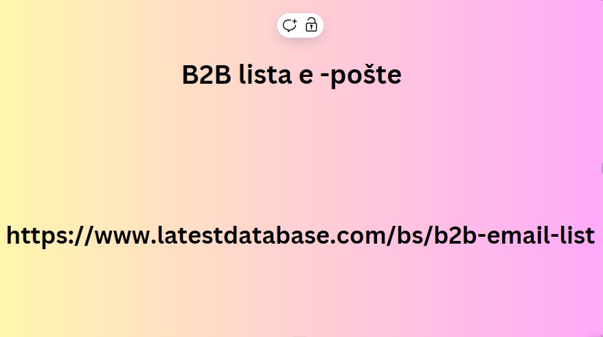 B2B lista e -pošte 