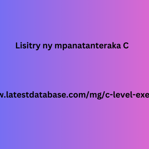 Lisitry ny mpanatanteraka C