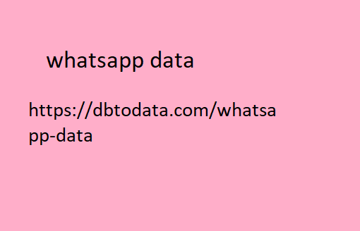 whatsapp data