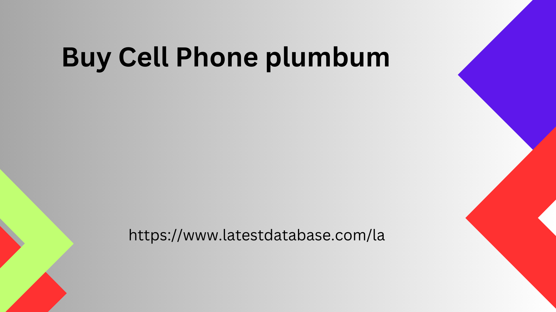 Buy Cell Phone plumbum