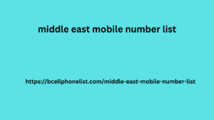 middle east mobile number list