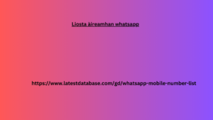 Liosta àireamhan whatsapp