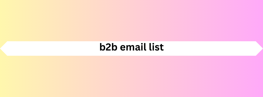 b2b email list