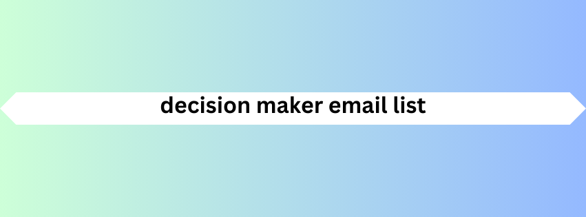 decision maker email list