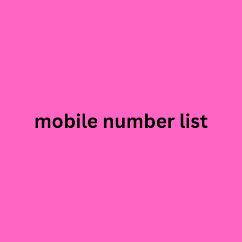 mobile number list